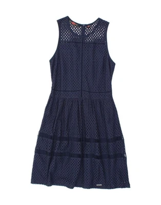 Vestido para mujer SUPERDRY sin mangas línea A UK 6 XS azul marino nailon CP28 Foto 1 de 3