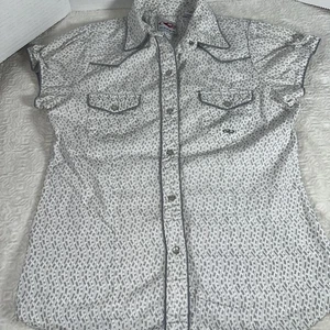 Camisa a presión Roper manga corta perla pequeña para mujer - Imagen 1 de 9