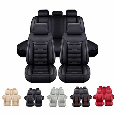 For Hyundai Elantra Accent Tucson Car Seat Cover 5-Seat Leather Full Set Cushion Foto 1 de 4