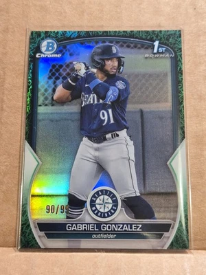 Gabriel Gonzalez 2023 Bowman Chrome RC Green Grass Refractor /99 BCP133 - Image 1 of 2