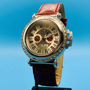 ICE STAR Men’s Quartz Fashion Bling Wristwatch Crystals Faux Multi Dials Working - Picture 1 of 19