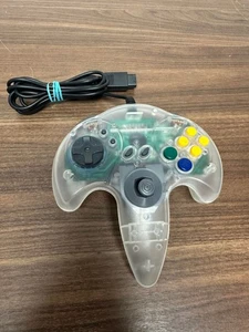 Clear Wired Controller Gamepad For Nintendo 64 N64 Very Good 6E - Picture 1 of 3