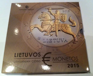 Lithuania 2015 official euro coins mint set 8 pcs with jeton PROOF - Picture 1 of 6