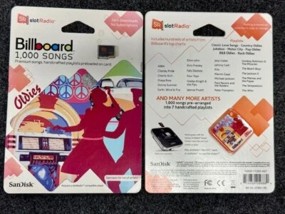 New Old Stock Billboard 1,000 Songs Oldies Preloaded micro SD Card  SanDisk  - Image 1 of 3
