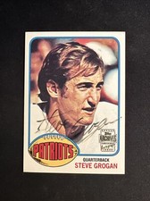 Steve Grogan #376 2001 Topps Archives Certified Autograph Issue Reprint