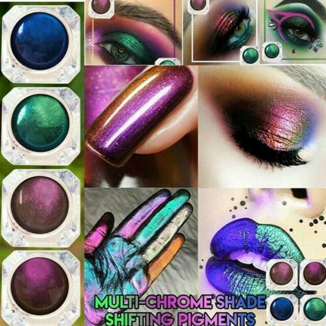 Chameleon Eyeshadow Ultra Fine Glitter Laser Blue Purple Eye Beauty Makeup  1Pcs