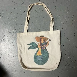 American Apparel Mermaid Canvas Tote Bag Eco-Friendly Reusable Natural Color - Picture 1 of 3