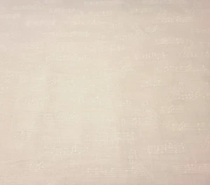 Ramblings Holiday I BTY P&B Textiles Blender Christmas Bird Music Score White - Picture 1 of 2