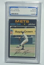1971 Topps #513 Nolan Ryan New York Mets HOF Graded 4 Baseball Card Hall Of Fame