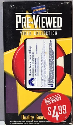 How to Lose a Guy in 10 Days VHS Video Tape Hudson VTG Blockbuster Rental Box - Image 1 of 4
