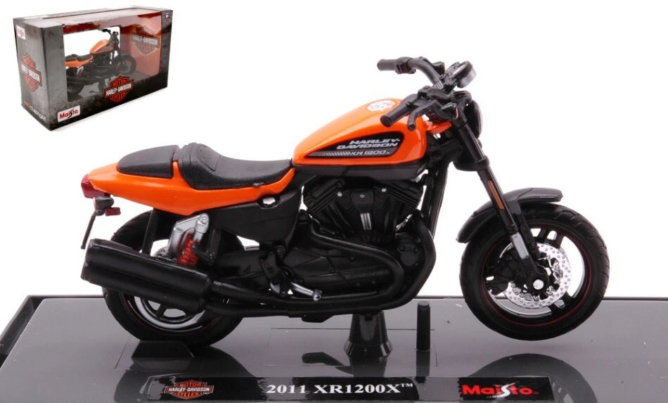 Modellino moto scala 1:18 HARLEY DAVIDSON XR1200X 2011 ORANGE motor bike diecast - Immagine 1 di 1