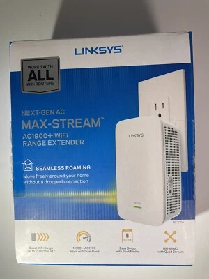 Linksys RE7000 Max-Stream AC1900+ расширитель диапазона WiFi NOB - Изображение 1 из 4