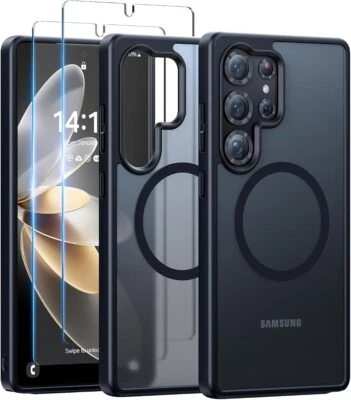 PIXFAB Coque MagSafe Pour Samsung Galaxy S25ULTRA/S24FE/A16/S25+Anneau Magnétique