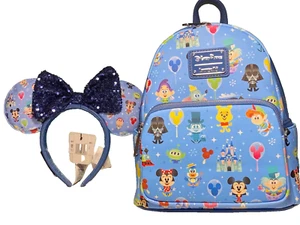 Disney Loungefly Chibi Figuren Attraktionen Mini Rucksack & Stirnband Actual 1 - Bild 1 von 4