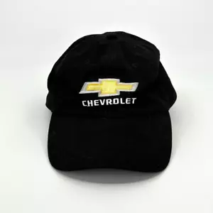 CHEVROLET BOWTIE BLACK BASEBALL CAP ADJUSTABLE STRAP OSFA - Picture 1 of 3