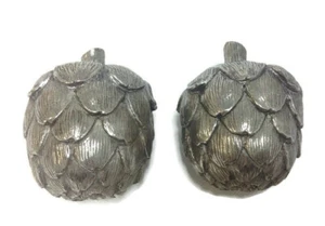 Salt Pepper Shaker Artichoke Garden Farmer Market Vagabond House Pewter - Picture 1 of 12