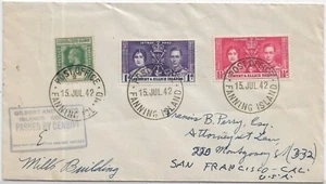 1942 Fanning Island, Gilbert & Ellice to San Francisco, Ca Gilbert & ... (C5911) - Picture 1 of 1