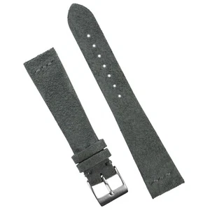 B & R Bands Dark Gray Italian Vintage Suede Watch Band Strap 18mm 20mm 22mm - Imagen 1 de 1