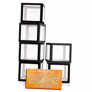 Transparent Balloon Boxes With 78 Letters, Letter Box for 6PCS Boxes Black - Picture 1 of 6