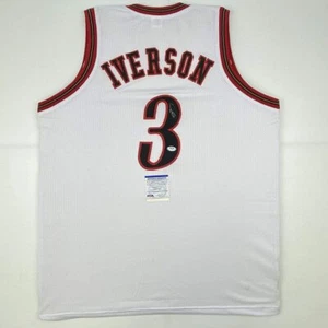 Autographed/Signed Allen Iverson Philadelphia White Jersey PSA/DNA COA - Picture 1 of 4