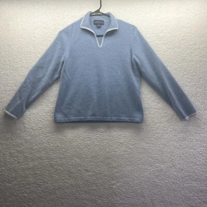 Charter Club Sweater Womens P/M Blue Pullover 100%Cashmere Casual preppy Comfort - Picture 1 of 12