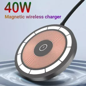 For iPhone 16 15 14 13 Pro Mag Safe Wireless Charger Magnetic Fast Charging Pad - Picture 1 of 15
