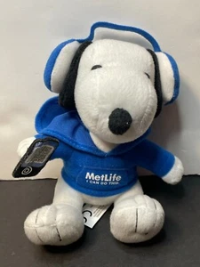 Metlife Snoopy Plush 2013 headphones smartphone 6" stuffed toy advertising - Picture 1 of 9
