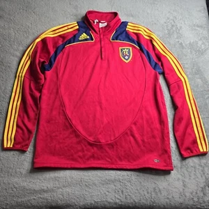 Adidas Real Salt Lake Xango Red/Blue/Yellow Soccer Clima Cool 1/4 Zip Jacket 2XL - Picture 1 of 23