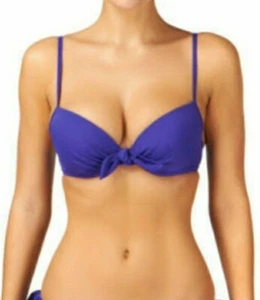 Hermoso top de bikini con lazo push up púrpura de lepel con aros talla 32 - Imagen 1 de 2