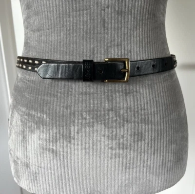 Leder Gürtel, 2 Reihen, dunkelbraun/schwarz, ESPRIT, Gr. 75 - Bild 1 von 4