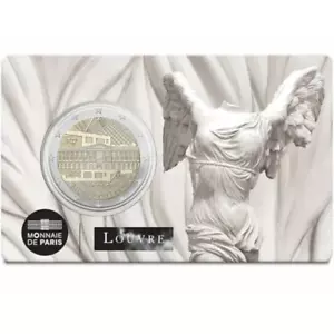 2025 France € 2 Euro BU Coin - The Louvre: Winged Victory of Samothrace Card - Picture 1 of 4