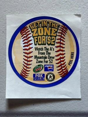 OAKLAND ATHLETICS 2001 GET IN THE ZONE BASEBALL ROUND 3" STICKER DECAL BRAND NEW - Image 1 of 2