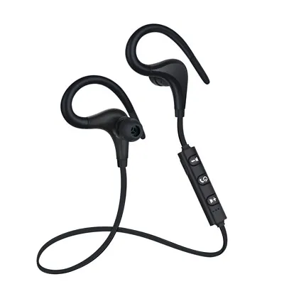 Casque Écouteur Sport Bluetooth Sans Fil Oreillette Stéréo 4.1 Écouteurs Crochet • 3.99€