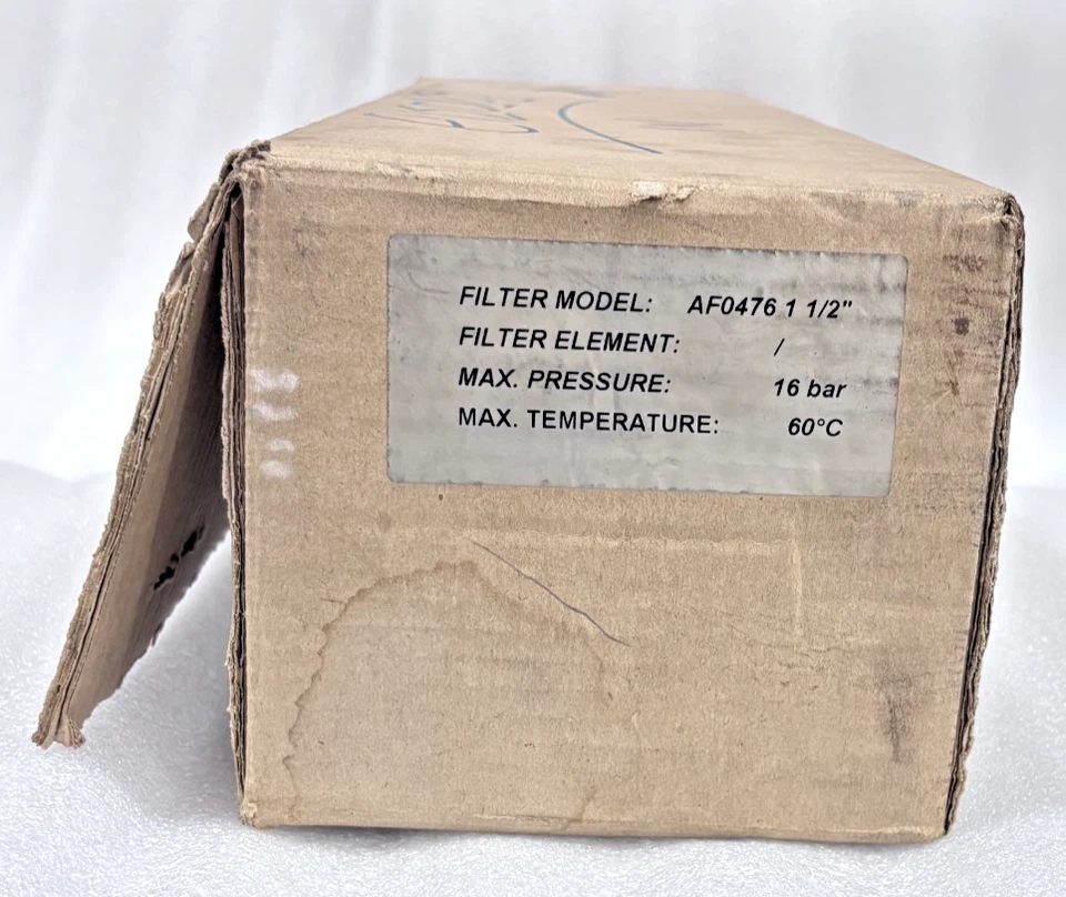 COMPRESSED AIRFILTER MODEL: AF0476 SIZE: 1/2 PRESSURE: 16bar Max Temperature:60C - Image 1 of 4