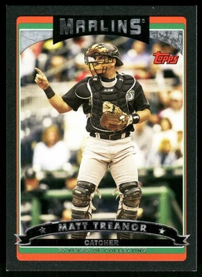 Matt Treanor Florida Marlins 2006 Topps Black #366 SN /55 - Image 1 of 2