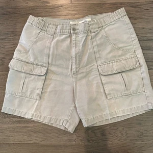 Savane shorts Mens 38 Green Canvas Cargo 100% Cotton Utility Hike Adventure Work - Picture 1 of 9