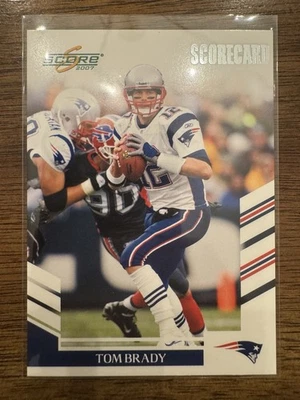 2007 Score #155 Tom Brady Scorecard #/750 NM - Image 1 of 2