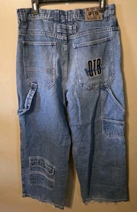 Pantalones de mezclilla de colección OTB One Tough Brand SKATER azules para hombre 34x30 pierna ancha Y2K cargo carpintero - Imagen 1 de 17