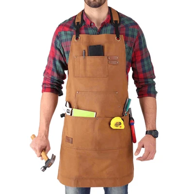White Duck Work Apron - Image 1 of 4