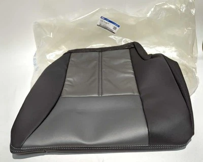 New OEM Ford RH Rear Lower Leather Seat Cover 2011-2014 Edge Sport Black Grey  - Image 1 of 4