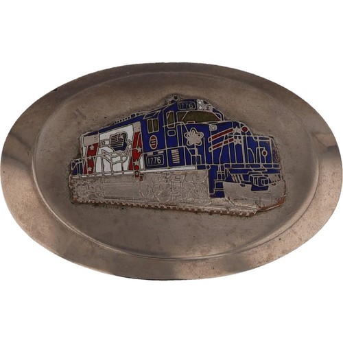 Aft American Freedom Train 1776 Locomotive Patriotic 1980s Vintage Belt Buckle