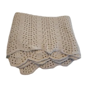Vintage Lion Crafters North Bay lavorato a mano morbido cotone filato maglia cavo panna - Foto 1 di 12