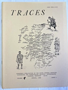 TRACES KENTUCKY HISTORY SPRING 1986 SCOTTISH CLAN MAP AND HERITAGE GLASGOW KY - Picture 1 of 3