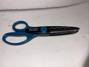 Fiskars Paper Edgers Edge Scissors Colonial Blue Scrapbooking Journals Scrapbook - Picture 1 of 15