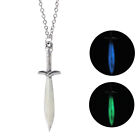 Unisex Antique Luminous Sword Necklace Glow In The Dark Weapon Women Men Gift