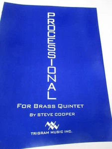 Steve Cooper Processional Brass Quintet Trumpet Horn Trombone Tuba Sheet Music - Picture 1 of 8