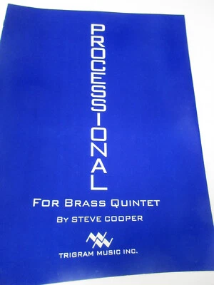 Steve Cooper Processional Brass Quintet Trumpet Horn Trombone Tuba Sheet Music - Image 1 of 4