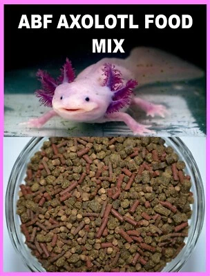 AQUATICBLENDEDFOODS ABF AXOLOTL FOOD MIX, SOFT BITS & MINI STICKS,Bloodworm,Earthworm,Krill,ABF284