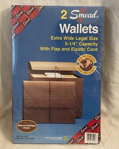 Smead 2 Pack Expanding Wallets 5.25” Capacity Extra Wide Legal Size 71190 New - Picture 1 of 4