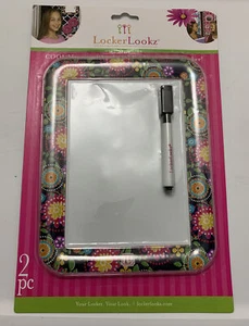 Lockerlookz Magnetic Dry Erase Board for your Locker - Navy Floral - Picture 1 of 12